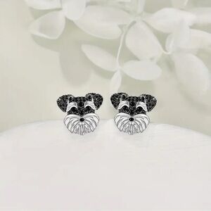Schnauzer Earrings, Schnauzer Dog Earrings